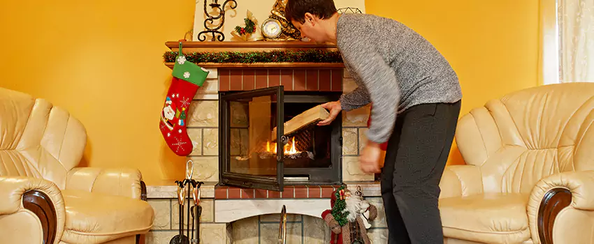 Rusted Metal Fireplace Restoration in Dyer, Indiana